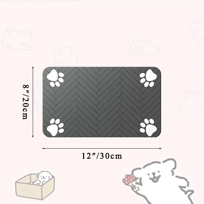 Waterproof Pet Food and Water Placemat with Non-Slip Backing