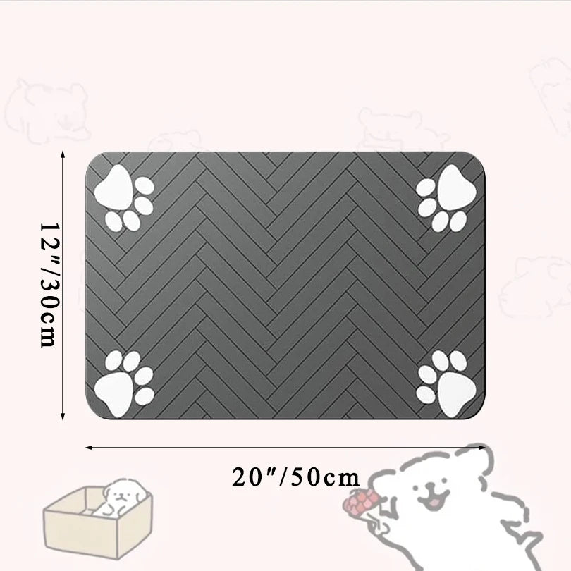 Waterproof Pet Food and Water Placemat with Non-Slip Backing