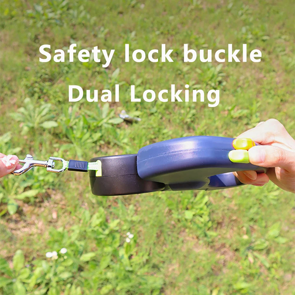 Retractable Dual Dog Leash with LED and 360° Swivel