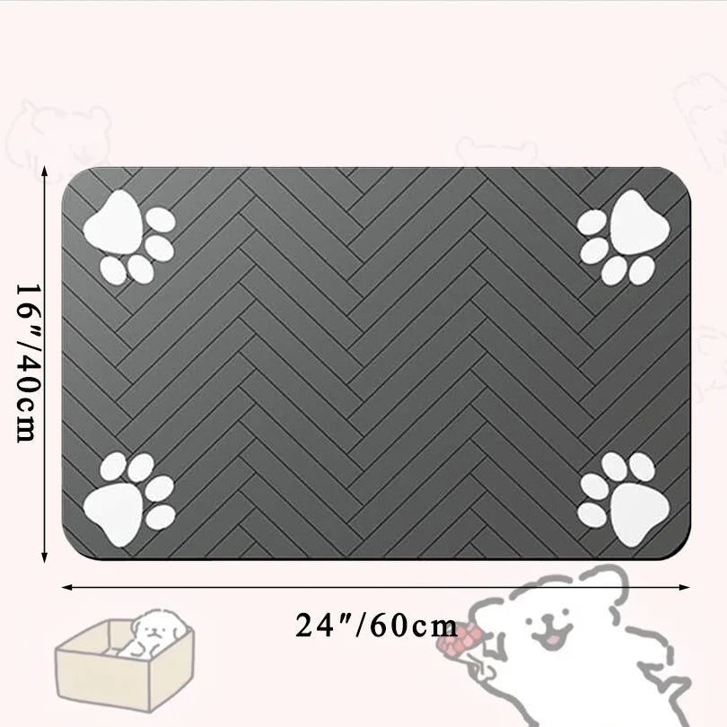 Waterproof Pet Food and Water Placemat with Non-Slip Backing