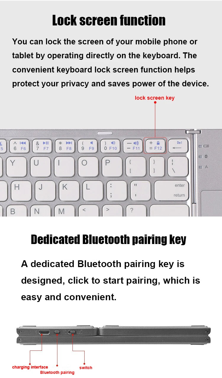 Universal Folding Bluetooth Keyboard