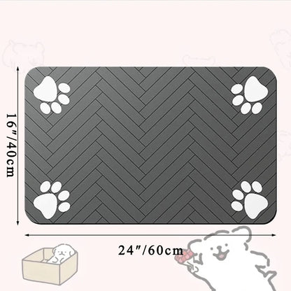 Waterproof Pet Food and Water Placemat with Non-Slip Backing